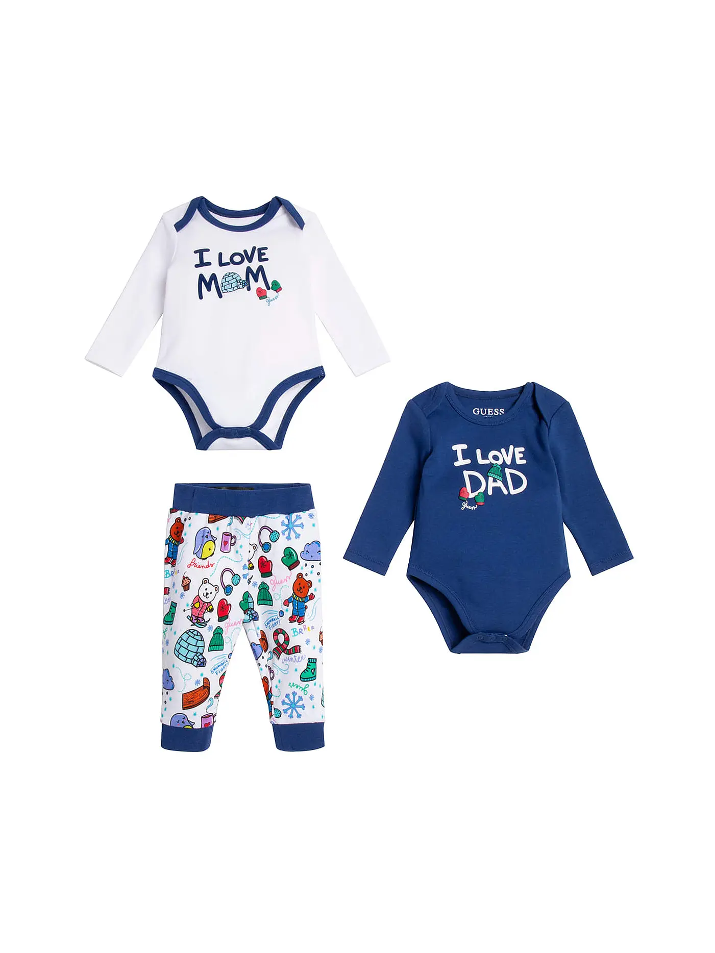 GUESS | Baby Set 3 teilig Bodys und Hose | 